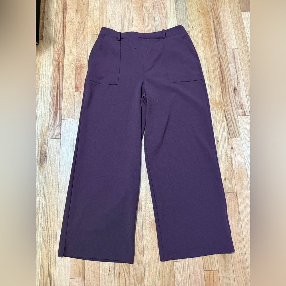 Versona Burgundy Wide-Leg Pants